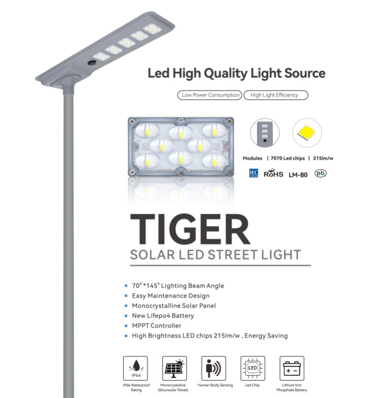 55w integrated solar street light